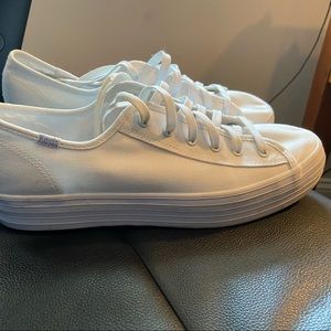 White Platform Keds Size W10, Light Use